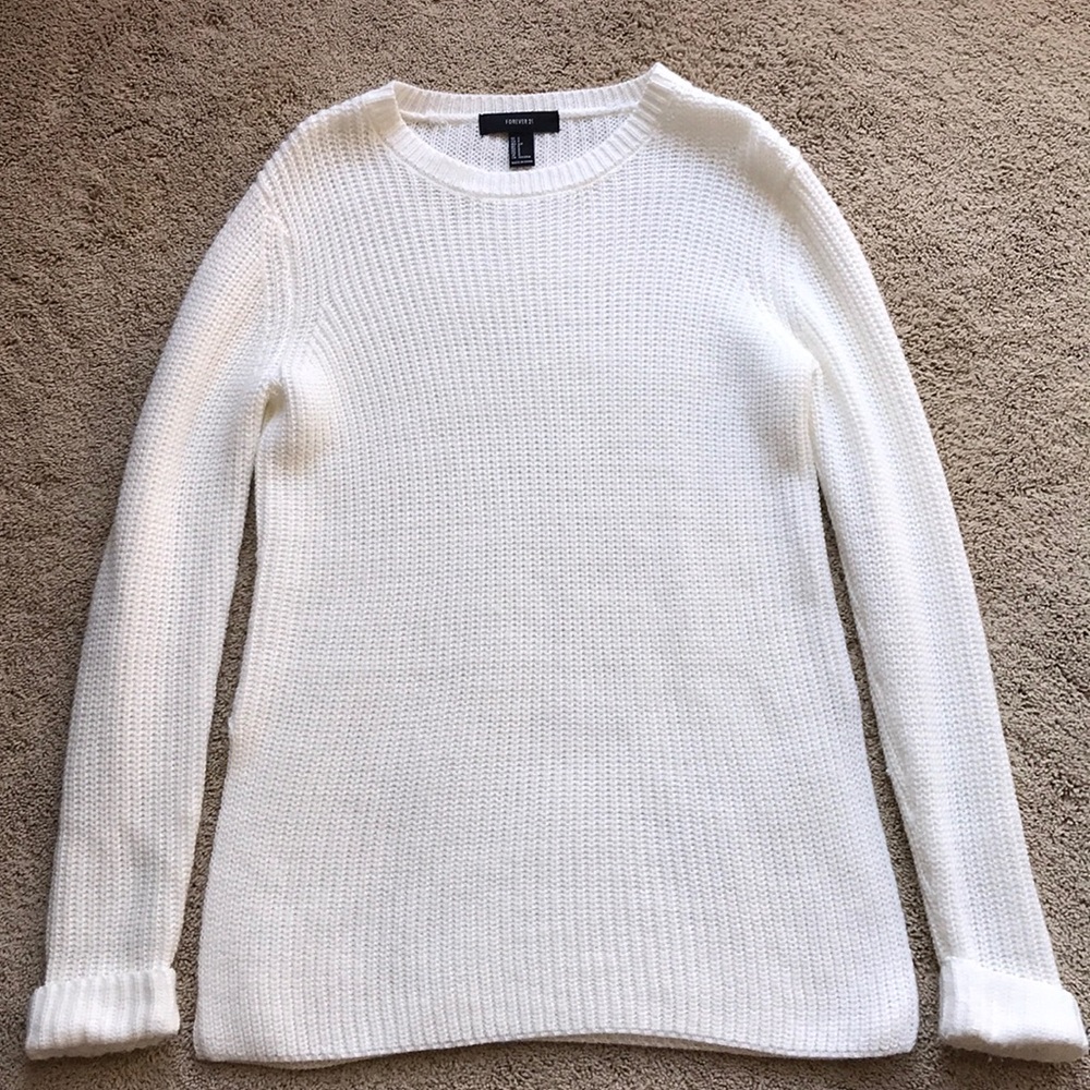 Forever 21, light cream sweater size small